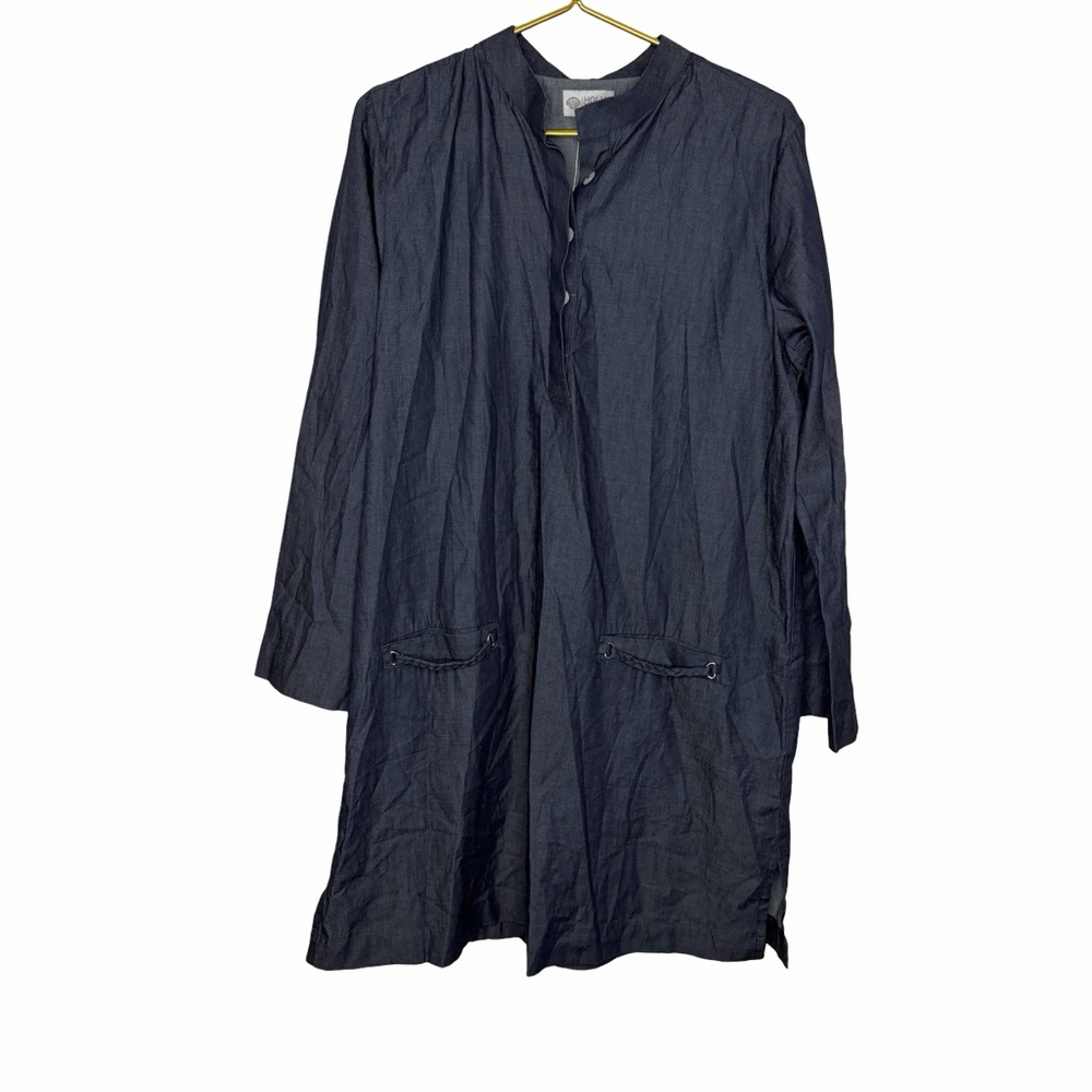 ✨‎ HOLLY SHAE Navy Long Sleeve Tunic Dress S/M ✨